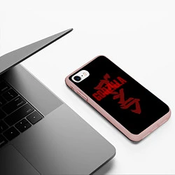 Чехол iPhone 7/8 матовый Godzilla: Hieroglyphs, цвет: 3D-светло-розовый — фото 2