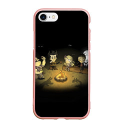 Чехол iPhone 7/8 матовый Don’t Starve campfire, цвет: 3D-светло-розовый