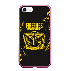 Чехол iPhone 7/8 матовый Fireflies: Look for the Light, цвет: 3D-малиновый