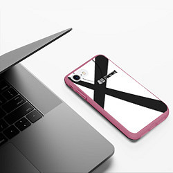 Чехол iPhone 7/8 матовый Fortnite: Гренадёр, цвет: 3D-малиновый — фото 2