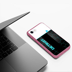 Чехол iPhone 7/8 матовый Detroit Human, цвет: 3D-малиновый — фото 2