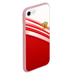 Чехол iPhone 7/8 матовый Россия: красная волна, цвет: 3D-баблгам — фото 2