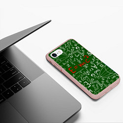 Чехол iPhone 7/8 матовый E=mc2: Green Style, цвет: 3D-светло-розовый — фото 2