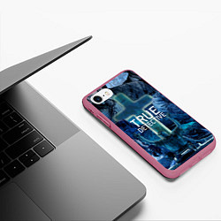 Чехол iPhone 7/8 матовый True Detective: Religion, цвет: 3D-малиновый — фото 2