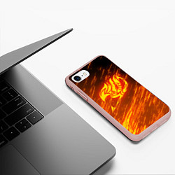 Чехол iPhone 7/8 матовый NATSU DRAGNEEL, цвет: 3D-светло-розовый — фото 2