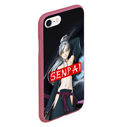 Чехол iPhone 7/8 матовый Senpai Goddess, цвет: 3D-малиновый — фото 2