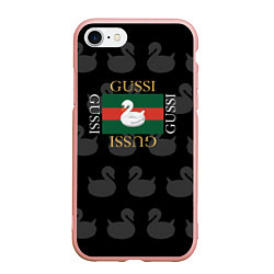 Чехол iPhone 7/8 матовый GUSSI: Little Style, цвет: 3D-светло-розовый