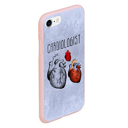 Чехол iPhone 7/8 матовый Cardiologist, цвет: 3D-светло-розовый — фото 2