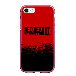 Чехол iPhone 7/8 матовый Red Dead Redemption II, цвет: 3D-малиновый