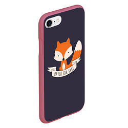 Чехол iPhone 7/8 матовый For Fox Sake, цвет: 3D-малиновый — фото 2