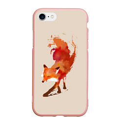 Чехол iPhone 7/8 матовый Paint Fox, цвет: 3D-светло-розовый