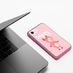 Чехол iPhone 7/8 матовый Piggy Time, цвет: 3D-малиновый — фото 2