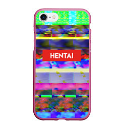 Чехол iPhone 7/8 матовый Hentai TV, цвет: 3D-малиновый