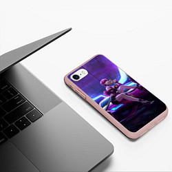 Чехол iPhone 7/8 матовый Evelynn, цвет: 3D-светло-розовый — фото 2