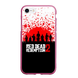 Чехол iPhone 7/8 матовый RDR 2: Red Blood, цвет: 3D-малиновый