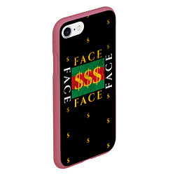 Чехол iPhone 7/8 матовый FACE GG Style, цвет: 3D-малиновый — фото 2