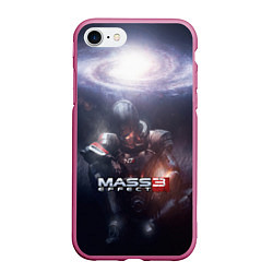 Чехол iPhone 7/8 матовый Mass Effect 3, цвет: 3D-малиновый