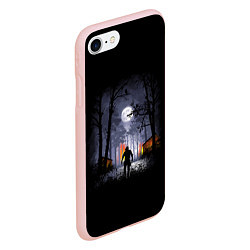 Чехол iPhone 7/8 матовый RDR 2: Black Cowboy, цвет: 3D-светло-розовый — фото 2