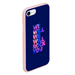 Чехол iPhone 7/8 матовый Queen We Will Rock You, цвет: 3D-светло-розовый — фото 2