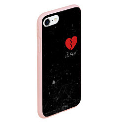 Чехол iPhone 7/8 матовый Lil Peep: Broken Heart, цвет: 3D-светло-розовый — фото 2