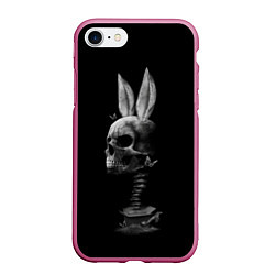 Чехол iPhone 7/8 матовый Череп Заи, цвет: 3D-малиновый