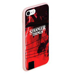 Чехол iPhone 7/8 матовый Stranger Things: Red Dream, цвет: 3D-светло-розовый — фото 2