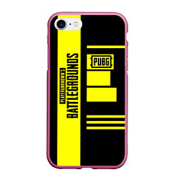 Чехол iPhone 7/8 матовый PUBG: Yellow Lifestyle, цвет: 3D-малиновый