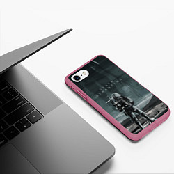 Чехол iPhone 7/8 матовый Death Stranding: Dark Space, цвет: 3D-малиновый — фото 2