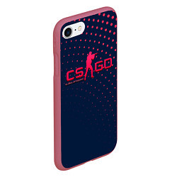 Чехол iPhone 7/8 матовый CS:GO Pink Dotted, цвет: 3D-малиновый — фото 2