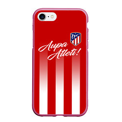 Чехол iPhone 7/8 матовый Aupa Atleti, цвет: 3D-малиновый