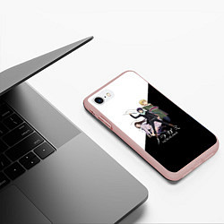 Чехол iPhone 7/8 матовый Бездомный Бог, цвет: 3D-светло-розовый — фото 2
