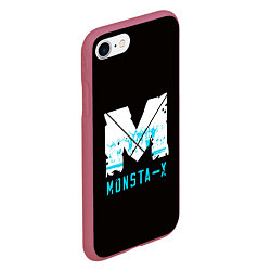 Чехол iPhone 7/8 матовый MONSTA X, цвет: 3D-малиновый — фото 2