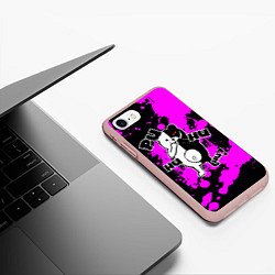 Чехол iPhone 7/8 матовый MONOKUMA Puhuhuhu, цвет: 3D-светло-розовый — фото 2