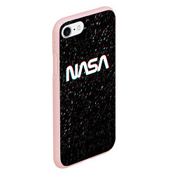 Чехол iPhone 7/8 матовый NASA: Space Glitch, цвет: 3D-светло-розовый — фото 2