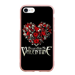 Чехол iPhone 7/8 матовый Bullet For My Valentine: Temper Temper, цвет: 3D-светло-розовый