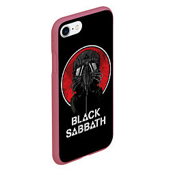 Чехол iPhone 7/8 матовый Black Sabbath: The Dio Years, цвет: 3D-малиновый — фото 2