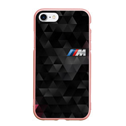 Чехол iPhone 7/8 матовый BMW M: Polygon, цвет: 3D-светло-розовый