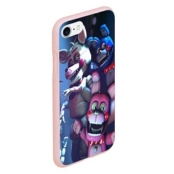Чехол iPhone 7/8 матовый Five Nights at Freddys, цвет: 3D-светло-розовый — фото 2