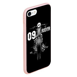 Чехол iPhone 7/8 матовый 09 Rider, цвет: 3D-светло-розовый — фото 2