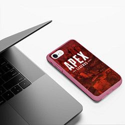 Чехол iPhone 7/8 матовый Apex Legends: Boiling Blood, цвет: 3D-малиновый — фото 2