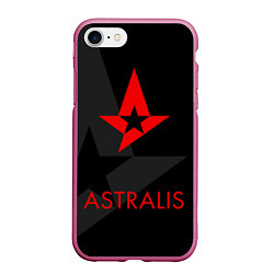 Чехол iPhone 7/8 матовый Astralis: Black Style, цвет: 3D-малиновый