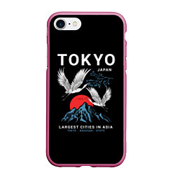 Чехол iPhone 7/8 матовый Tokyo, цвет: 3D-малиновый