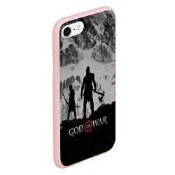 Чехол iPhone 7/8 матовый God of War: Grey Day, цвет: 3D-светло-розовый — фото 2