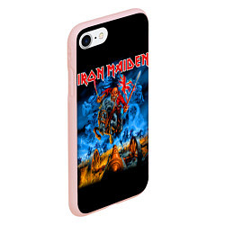 Чехол iPhone 7/8 матовый Iron Maiden: Great Britain Warriors, цвет: 3D-светло-розовый — фото 2