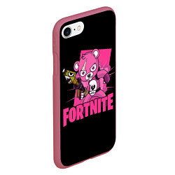 Чехол iPhone 7/8 матовый Fortnite, цвет: 3D-малиновый — фото 2