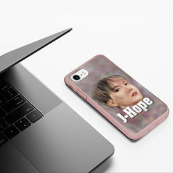 Чехол iPhone 7/8 матовый BTS J-Hope, цвет: 3D-светло-розовый — фото 2
