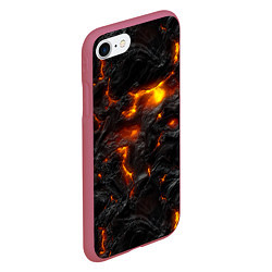 Чехол iPhone 7/8 матовый Кипящая лава, цвет: 3D-малиновый — фото 2