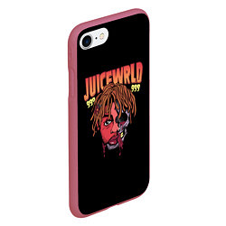 Чехол iPhone 7/8 матовый Juice WRLD, цвет: 3D-малиновый — фото 2