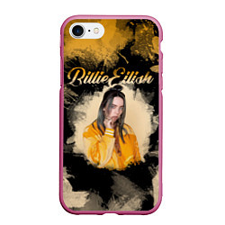 Чехол iPhone 7/8 матовый Billie Eilish: Aqua, цвет: 3D-малиновый