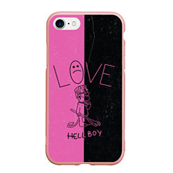 Чехол iPhone 7/8 матовый Lil Peep: Hell Boy, цвет: 3D-светло-розовый